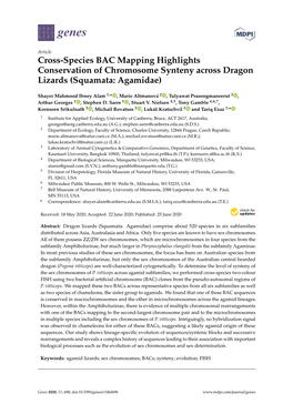 Cross-Species BAC Mapping Highlights Conservation of Chromosome Synteny Across Dragon Lizards (Squamata: Agamidae)