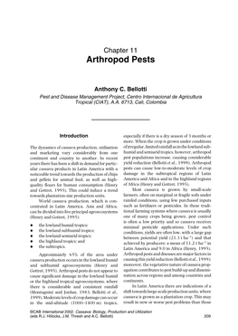 Arthropod Pests
