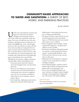 Community-Based Approaches to Water and Sanitation: a Survey of Best, Worst, and Emerging Practices