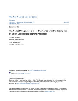 The Genus Phragmatobia in North America, with the Description of a New Species (Lepidoptera: Arctiidae)