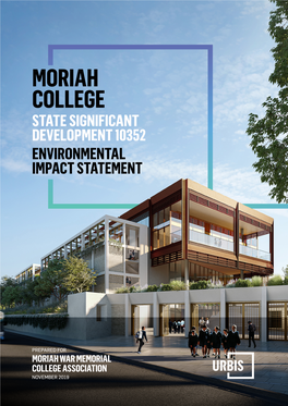 Moriah College State Significant Development 10352 Environmental Impact Statement