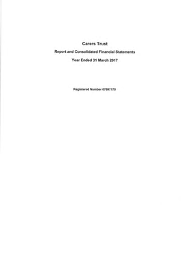 Carers Trust Report and Financial Statements Year Ended 31 March