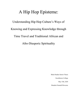 A Hip Hop Episteme