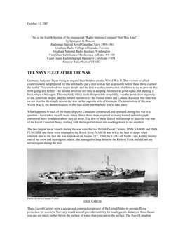 The Navy Fleet After the War