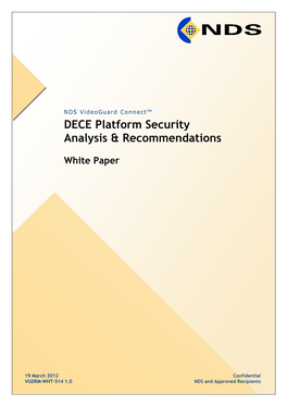 DECE Platform Security Analysis & Recommendations