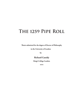 The 1259 Pipe Roll