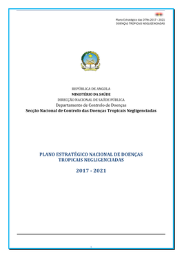 Plano Estratégico Nacional De Doenças Tropicais Negligenciadas
