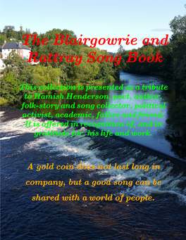 The Blairgowrie and Rattray Song Book