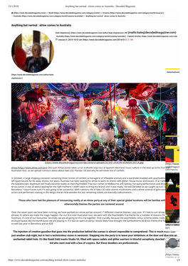 Anything but Normal : Elrow Comes to Australia (Mailto:Kate