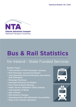 Bus & Rail Statistics for Ireland