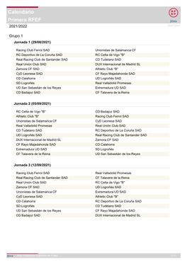 Primera RFEF 2021/2022 20/07/2021