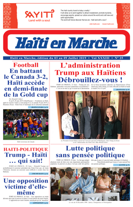 L'administration Trump Aux Haïtiens Débrouillez-Vous !