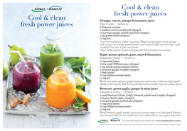 Cool & Clean Fresh Power Juices