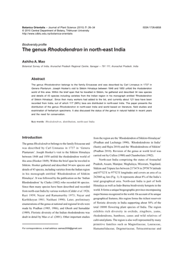 The Genus Rhododendron in North-East India