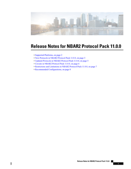 Release Notes for NBAR2 Protocol Pack 11.0.0