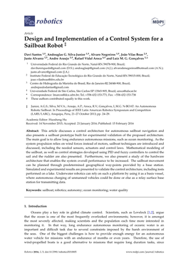 Design and Implementation of a Control System for a Sailboat Robot ‡