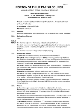 Holcombe Parish Council