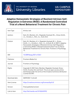 Adaptive Homeostatic Strategies of Resilient