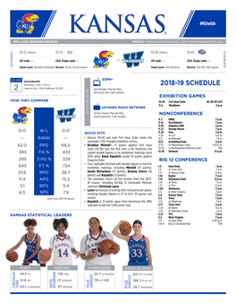 2018-19 SCHEDULE 2 Lawrence, Kan