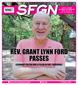 Rev. Grant Lynn Ford Passes Legendary Pastor Was a Pillar in Fort Lauderdale