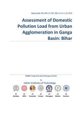 Assessment of Domestic Pollution Load from Urban Agglomeration in Ganga Basin: Bihar