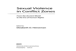 Sexual Violence in Conflict Zones