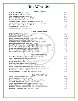 The Wine List