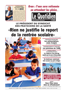 Pdf Le Quotidien D Oran