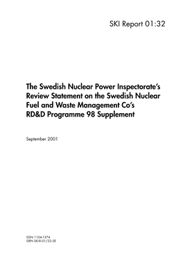 01:32 the Swedish Nuclear Power Inspectorate's Review Statement