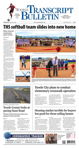 THS Softball Team Slides Into New Home Ribbon Cutting and Inaugural Game Broke in the Field