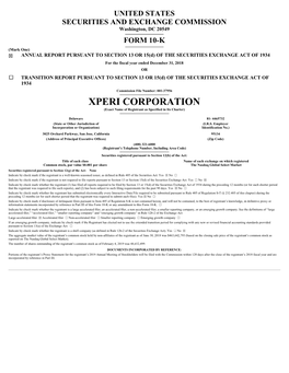 XPERI CORPORATION (Exact Name of Registrant As Specified in Its Charter)