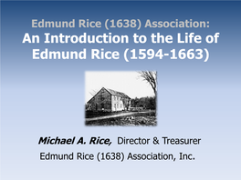 Introduction to Edmund Rice