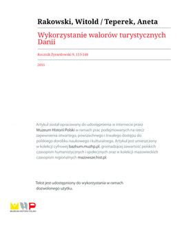 Wykorzystanie Walorów Turystycznych Danii