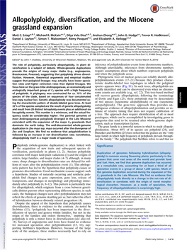 Allopolyploidy, Diversification, and the Miocene Grassland Expansion