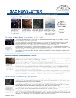 SAC NEWSLETTER 6.29.2021 a Monthly Newsletter Brought to You by the Strategic Affairs Committee of the PSDSRA