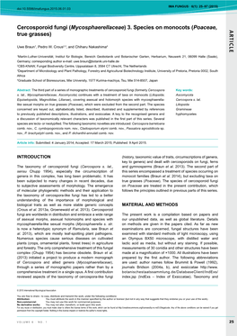 AR TICLE Cercosporoid Fungi