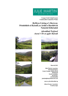 Ceiriog Valley and Y Berwyn: Appropriateness of Designation As an Area of Outstanding Natural Beauty