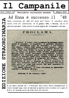 EDIZIONE STRAORDINARIA EDIZIONE Sicilia