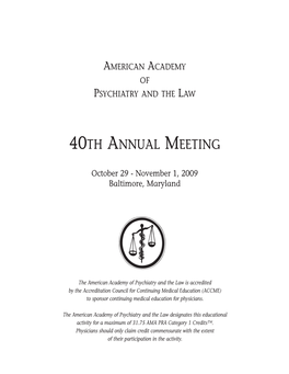 40Th Annual Meeting