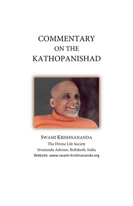 Commentary on the Kathopanishad