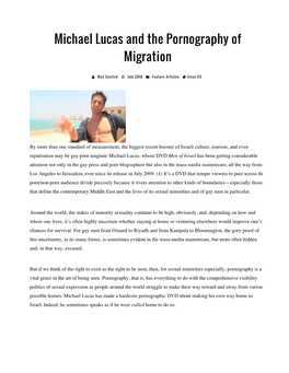 Michael Lucas and the Pornography of Migration