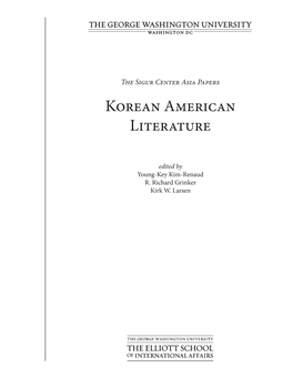 Korean American Literature