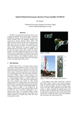 Initial Orbital Performance Result of Nano-Satellite STARS-II