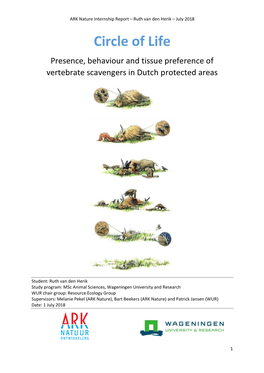 Circle of Life Presence, Behaviour and Tissue Preference of Vertebrate Scavengers in Dutch Protected Areas