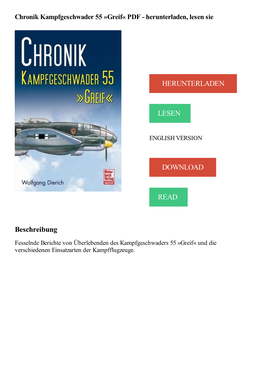 Chronik Kampfgeschwader 55 »Greif« PDF - Herunterladen, Lesen Sie