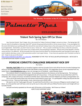 Palmetto Pipes April 2014