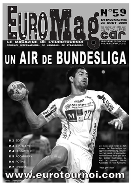 Le Magazine De L'eurotournoi Tournoi International De Handball De Strasbourg Uunn Aaiirr Ddee Bbuunnddeesslliiggaa