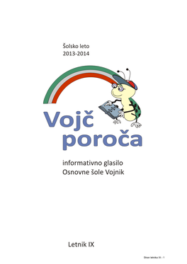 Informativno Glasilo Osnovne Šole Vojnik Letnik IX