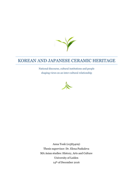 Korean and Japanese Ceramic Heritage