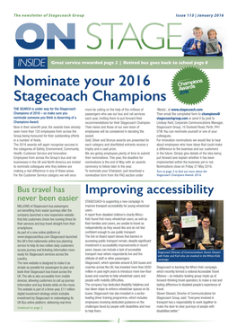 Nominate Your 2016 Stagecoach Champions the SEARCH Is Under Way for the Stagecoach More Be Calling on the Help of the Millions of ‘Media’, At
